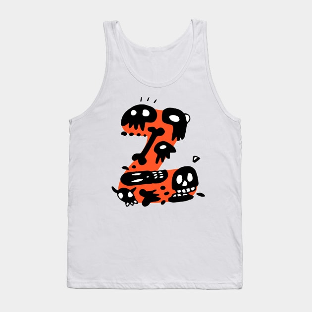 Letter Z Tank Top by Gunes Ozcan